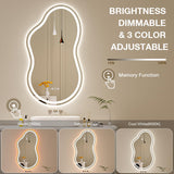 miskerm Irregular Cloud LED Bathroom Mirror 60x32