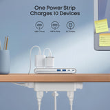 Anker Nano Power Strip, Desk Clamp, 70W Max, 1500J Surge Protector, 2 USB C