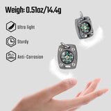 MecArmy Mini Titanium/Brass Compass, Waterproof IPX5 Pocket Compass for Hiking & Survival, Keychain & Necklace Gifts for Men & Women, Ideal Graduation & Outdoor Adventure Present