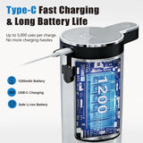 Automatic Soap Dispenser Touchless - 350ml 304 Stainless Steel, 0.25s Fast Activation, IPX5 Waterproof, 5000+ Uses per Charge, 4-Speed Foaming Soap Dispenser, Type-C Charging for Kitchen & Bathroom