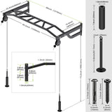 SELEWARE 48" Wall Mount Pull Up Bar with Pulley System, Heavy Duty Multi-Grip Chin Up Bar for Home Gym, 500 lbs Capacity, Fits 16" & 24" Wood Studs, Upper Body Workout Equipment for Strength Training