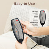 Vibration Back Massager with Heat, Massage Chair Pad with 10 Vibration Motors & 2 Heating Levels, Chair Massager Heycool