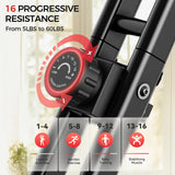 Pleny Folding Exercise Bike, 5 IN 1 Stationary Bike 5.5 LBS Flywheel Exercise Bike, Indoor Workout Bike 330LB Weight Capacity Back Support Cushion for Home Gym Workout, Black-red PLENY