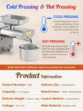 CGOLDENWALL Upgraded Oil Press Machine Automatic Oil Presser Cold Hot Press with Intelligent Control/LCD Touch Screen/ 6 Levels of Temp, Oil Extractor for Commercial Home Use CGOLDENWALL