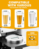 WantJoin Cup Sealing Machine - Commercial Boba Sealer Machine 2S Sealing Auto Film Alignment 90/95mm LED Panel Temperature Control, Electric Semi Automatic Cup Sealer for Bubble Milk Tea Coffee