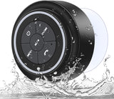 Shower Speaker Bluetooth Waterproof, Portable Mini Bluetooth Shower Speakers Waterproof with Suction Up and Clip, IPX7 Waterproof Floating Bathroom Speaker for Pool Beach Kayak, Beach Gifts（Black