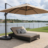 PURPLE LEAF Patio Umbrella Outdoor 10' x 10' Square Easy Assembly Tapue