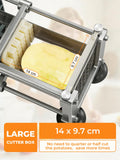 FOHRER French Fry Cutter, Professional Manual Potato Slicer for Potatoes with 3 Heavy Duty Stainless Steel Blades (1/2, 3/8, 1/4 Inch) (Sliver)