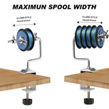 Fishing Portable Table Mount Line Spooler for Fising Spinning and Baitcasting Reels Adding Line，Fishing Line Spool Holder with Calmp and Tensioner -Winder & Spooling Accessories-A