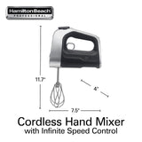 Professional Cordless Electric Hand Mixer with Infinite Speed Control Hamilton Beach Professional