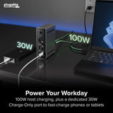 Plugable USB-C Triple Display Laptop Docking Station 3 Monitors, 15-in-1