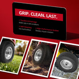 USCaster 13x5.00-6 Tire and Wheel Flat Free Assemblies (2 Pack),13 x5x6 Solid Rubbe Tires and Wheel for Riding Lawn Mower - With 3/4" Bushings (Extra 5/8" Bushings) and 3" Centered Hub (Gray)