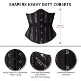 SHAPERX 26 Double Steel Boned Breathable Mesh Corset Heavy Duty Waist Training Shaper, SZ1996-Black-3XL