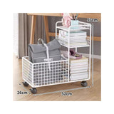 FURUIM2024M Library Storage Cart Bookshelf Storage Rack Simple Desk