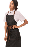 Chef Works Unisex Memphis Bib Apron, Black, One Size