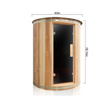 4 Person Outdoor Vertical Barrel Sauna, Cedar Wood Traditional Sauna