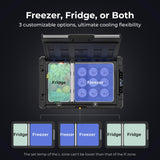 BougeRV 12 Volt Portable Refrigerator, 55 Quart Rocky V2.0 Dual Zone Car Fridge Freezer with APP Control