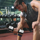 LIFERUN 15lb Steel Adjustable Dumbbell Set of 2, Free Weights Dumbbells Set, Non-Slip and Comfortable Foam Handle, Adjustable Dumbbells Weights Set for Home Gym Office Exercise