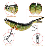 Rose Kuli Fishing Lures - Multi Jointed Swimbaits, Topwater, Slow Sinking, Bionic Swimming Lures Kit for Bass, Trout, Freshwater & Saltwater