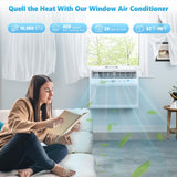 Electactic Window Air Conditioner, 12000 BTU Window AC Unit, Cooling Room 550sq.ft, Fast Cooling, 24H Timer,Dehumidifier Mo, Energy Saving, Remote Control for Living Room, Bedroom, Office