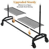 Wiracks Heavy Duty Clothes Rack for Hanging Clothes 350lbs Clothing Rack 3" industrial Wheels 51 to 71" W x 16.53" D x 65" to 71" H Adjustable Rolling Clothes Rack Coat Rack Garment Rack Black