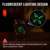 MecArmy Mini Titanium/Brass Compass, Waterproof IPX5 Pocket Compass for Hiking & Survival, Keychain & Necklace Gifts for Men & Women, Ideal Graduation & Outdoor Adventure Present