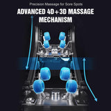 Duet Massage Chair-4D & 3D Dual-Mechanism Zero Gravity Recliner with Yoga Stretch and Electric Automatic Footrest Extension-Full Body Relaxation (Black) Alfine