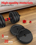 UNNMIIY Adjustable Dumbbells, 20/30/45/70/90lbs Free Weight Set with Connector,5 in1 Dumbbells Set Used as Barbell, Kettlebells, Push up Stand, Fitness Exercises