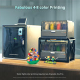 Anycubic Kobra S1 Combo Multi-CoAnycubic Kobra S1 Combo Multi-Color 3D Printerlor 3D Printer, Fast 600mm/s Printing Auto Leveling with Auto Calibration Anycubic App One-Click Printing 250 x250x250mm Build Size