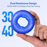 FitBeast Grip Strength Trainer Kit, Digital Grip Strength Tester with Dual-Resistance Ring & Soft Stress Ball for Recovery, Therapy & Hand Strength Improvement (Hand Rehab 3-in-1 Kit)