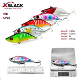 XBLACK Fishing Lures Set, Including Minnow Popper Jointed VIB Shrimp Frogs, Whopper Fishing Lure for Bass Catfish Pike, Baits for Freshwater Saltwater, Fishing Gifts for Men Women(48pcs) XBLACK