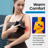 NAPRE 3-in-1 Mini Massage Gun with Heat and Cold,Deep Tissue Back Massage with Detachable Handle for Neck/Body Pain Relief,Portable Handheld Percussion Muscle Massager,Small & Quiet,5 Heads,with Case