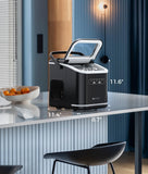 Portable Ice Maker with Self-Cleaning, 9 Bullet Ice Cubes in 6 Mins, 26lbs/24Hrs, Ice Maker Machine with Ice Bags | Black ecozy