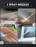 Gas Powered Pressure Washer 3800 PSI, 2.5 GPM High Power Washer, 212CC Engine with 5 Spray Tips—Ideal for Houses, Driveways, Cars, and Concrete Surfaces