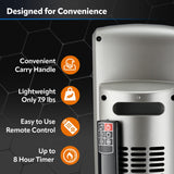 Oscillating Digital Ceramic Tower Heater for Large Rooms, with Adjustable Thermostat, Timer and Remote Control Lasko