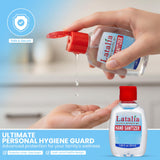 Latalia 55ml Small Hand Sanitizer Pack of 144 Infused with Hydrating Glycerin & Hydrogen Peroxide - Rinse-Free, Non-Sticky