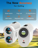 Golf Rangefinder with Slope - 1200 Yard Laser Range Finder for Golfing & Hunting, High-Precision Flag Locking Vibration