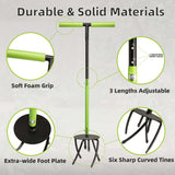 KLDOLLAR Hand Tiller Cultivator, Manual Twist Tiller with Sharp Arrow Tines, Extra-Wide Foot Plate Tills Effortlessly, Manual Tiller for Gardening, Soil Loosening, Flower Beds & Raised Beds