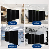 Room Divider and Folding Privacy Screens， 6 Panel Wide Room Divider Wall Screen for Room Separtition