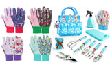 4 Pairs Garden Gloves for Women(L) & 11PCS Floral Garden Tools Set Gardening Gifts for Women