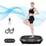 EILISON FitMaxx 3D XL Vibration Plate Exercise Machine - Whole Body Workout Vibration Platform w/Loop Bands - Lymphatic Drainage Machine for Weight Loss, Shaping, Recovery (Fitpro Black)