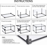 KOKOIN Transparent Plastic Storage Clear Shoe Display Case Box Organizer - Magnetic Side Open, 16PC (Black)