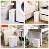 funest Smart Bathroom Trash Can with Lid- 3.5 Gallon Rechargeable Motion Sensor Trash Can