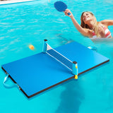 WinnerWhy 2026 Upgrade Heavy Duty Pool Table Tennis Floating Set Foldable Portable High Elasticity Table Tennis Floating Double Layer for Pool Game
