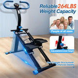 Stair Stepper for Home Gym, Foldable Vertical Climber Workout Machine, Full Body Cardio Machine with Adjustable Handles, LCD Monitor (Black)