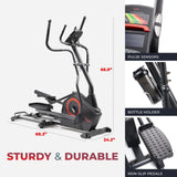 Sunny Health & Fitness Smart Elliptical Machine with 16-Level Electromagnetic Resistance, 18-inch Extended Stride Length, 12 Built-in Workouts, Low-Impact Cardio & SunnyFit App - SF-E3889SMART Sunny Health & Fitness