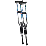 York Nordic - Spring Cushion Crutches Perfect for Sports Injuries and Travel - Heights 4'7" to 6'6" - Adjust Down to 22" for Travel