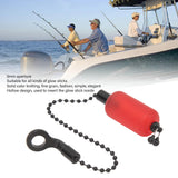 3PCS Fishing Alarm Chain Tools Iron Acrylic Portable Fishing Bobbins Hangers Bite Indicator Alerter for Outdoor (Red)