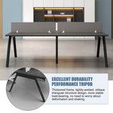 4-Person Cubicle Workstation Desk with Cable Grommet, 94.5 L×47.2 W×29.5 H Inches Large Modular Office Desk with Detachable Panel