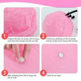 Hungdao 6 Pack 22 Inch Heavy Duty Exercise Balls Inflatable Pregnancy Yoga Pilates & Fitness Ball for Stretching Balance Therapy and Physical Fitness(Pink)
